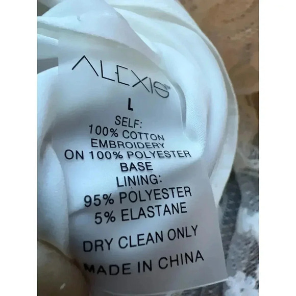 NWT $880 Alexis Legends Macrame White Fit and Flare Maxi Dress Ss L Boho… - Picture 13 of 16